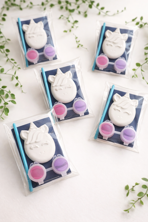 Unicorn Squish Face Party Bag with 2 paints each