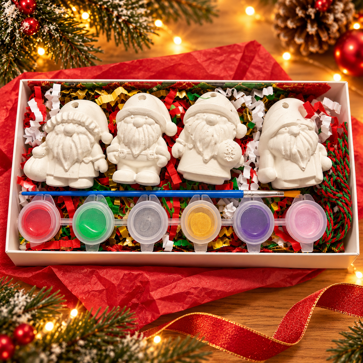 Christmas Gnome Shaped Hanging Decoration Box Set