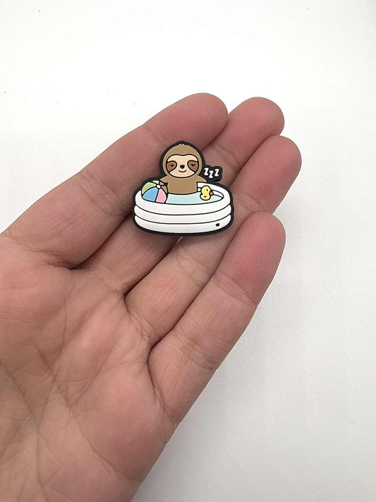 Chill In The Pool Sloth Shoe Charm