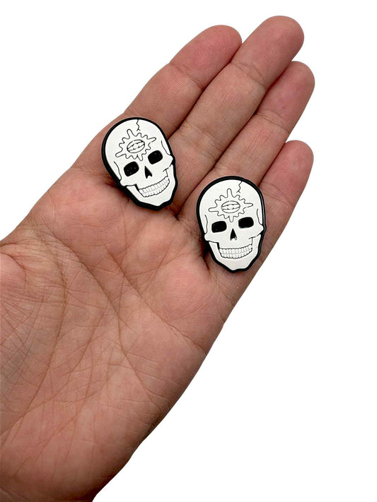 White Skull Shoe Charm