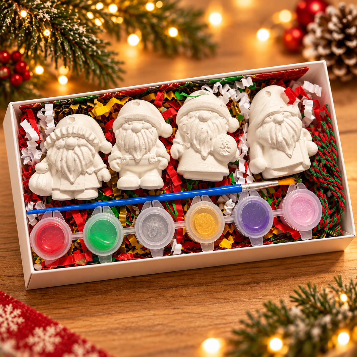 Christmas Gnome Shaped Hanging Decoration Box Set