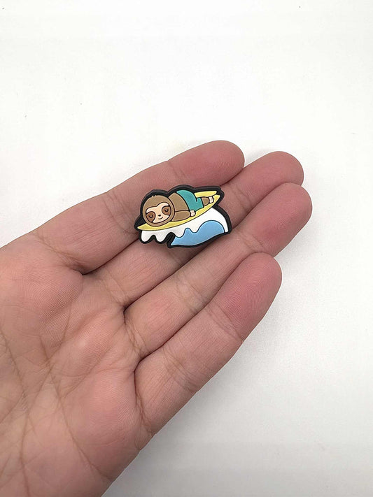 Surfing Sloth Shoe Charm