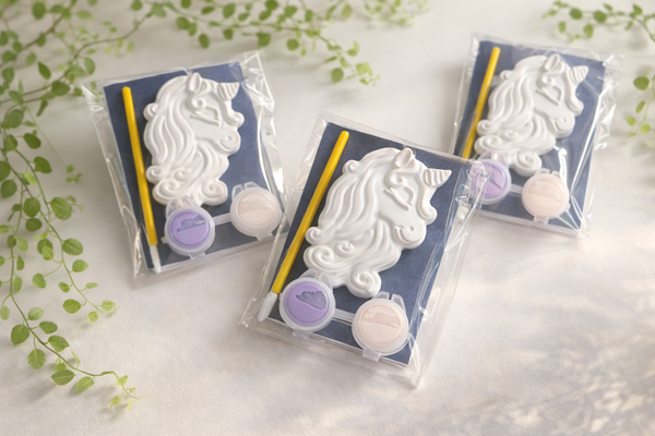 Detailed Unicorn Party Bag with 2 paints and brush each