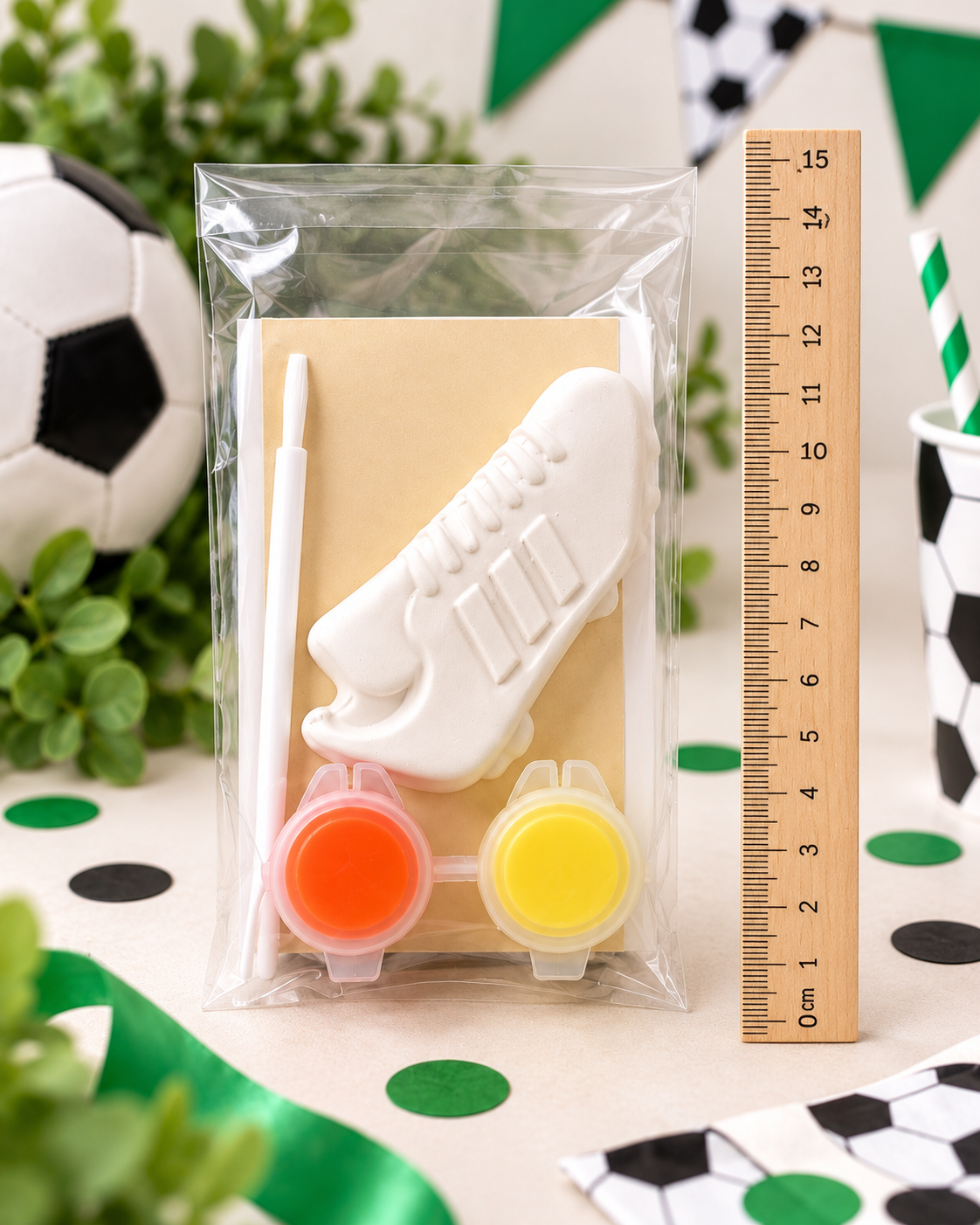 Football Themed Party Bags with 2 paints each