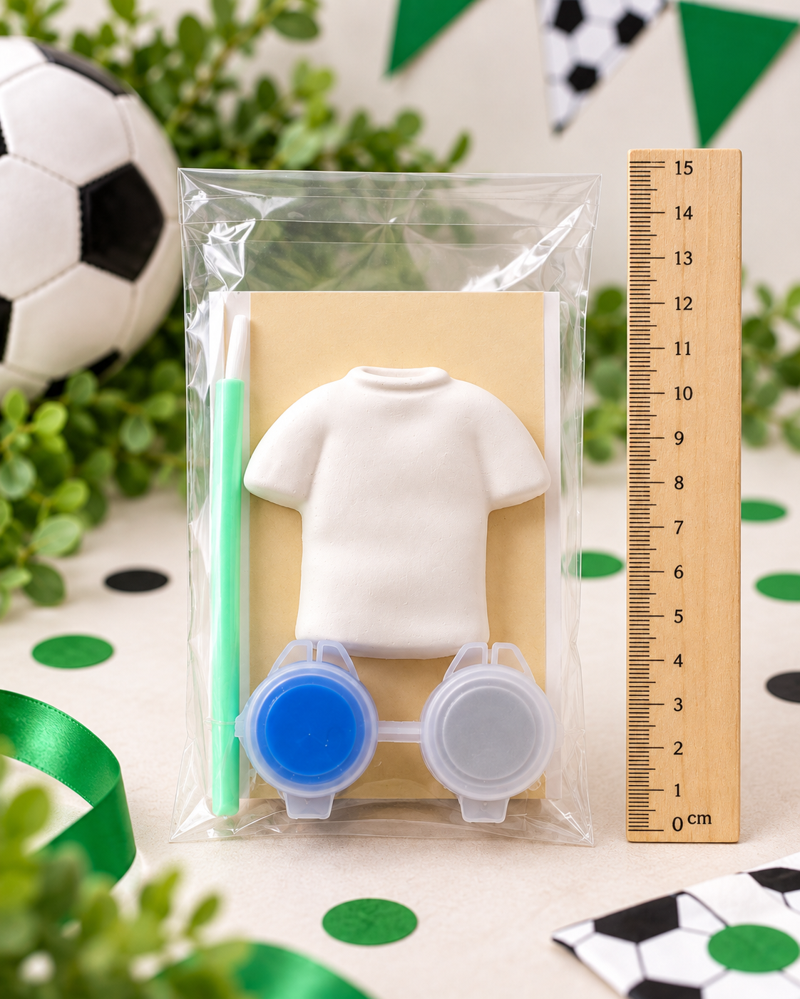 Football Themed Party Bags with 2 paints each