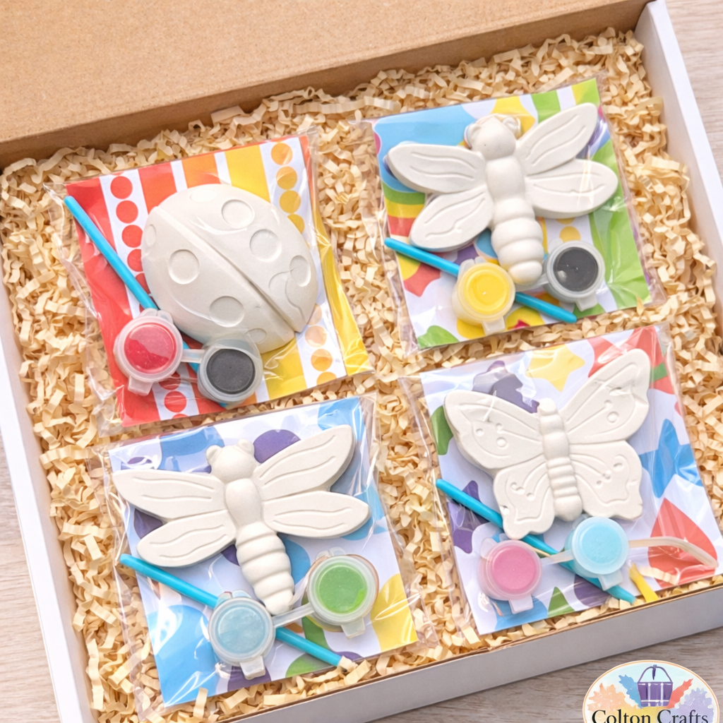 Medium Sized Insect Themed Party Bags with 2 or 3 paints each