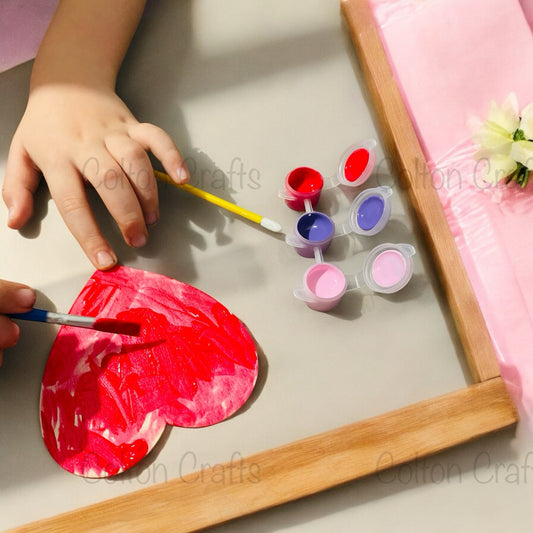 Wooden Heart Shape Magnet Paint Craft Kit