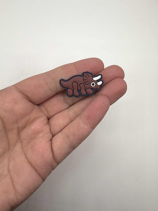 Brown Dinosaur Shoe Charm