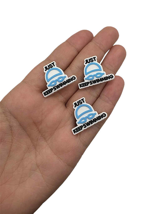 Just Keep Swimming Cap Shoe Charm