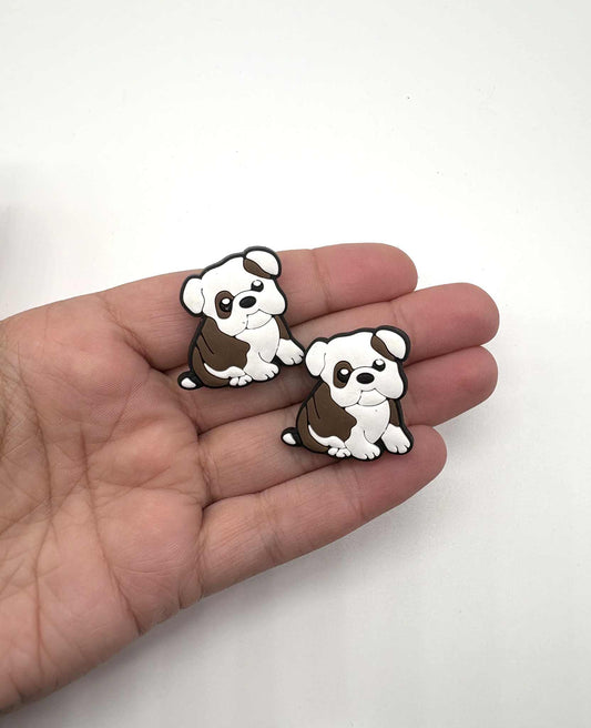 English Bulldog Pup Dog Shoe Charm