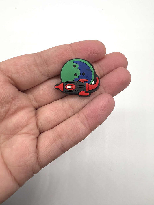 Rocket Round The World Shoe Charm