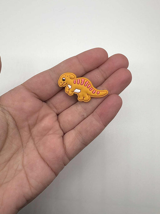Orange Dinosaur Shoe Charm