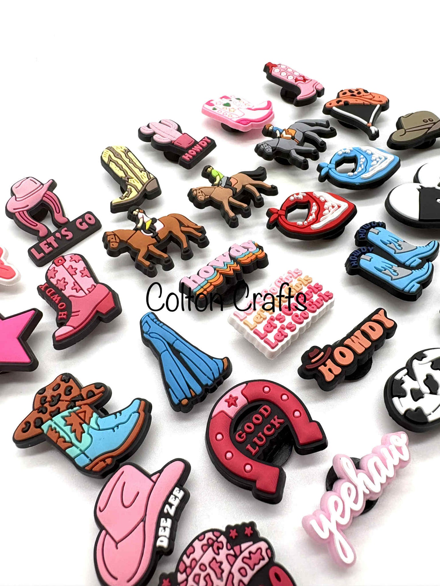 Cowboy & Girl Themed Shoe Charms