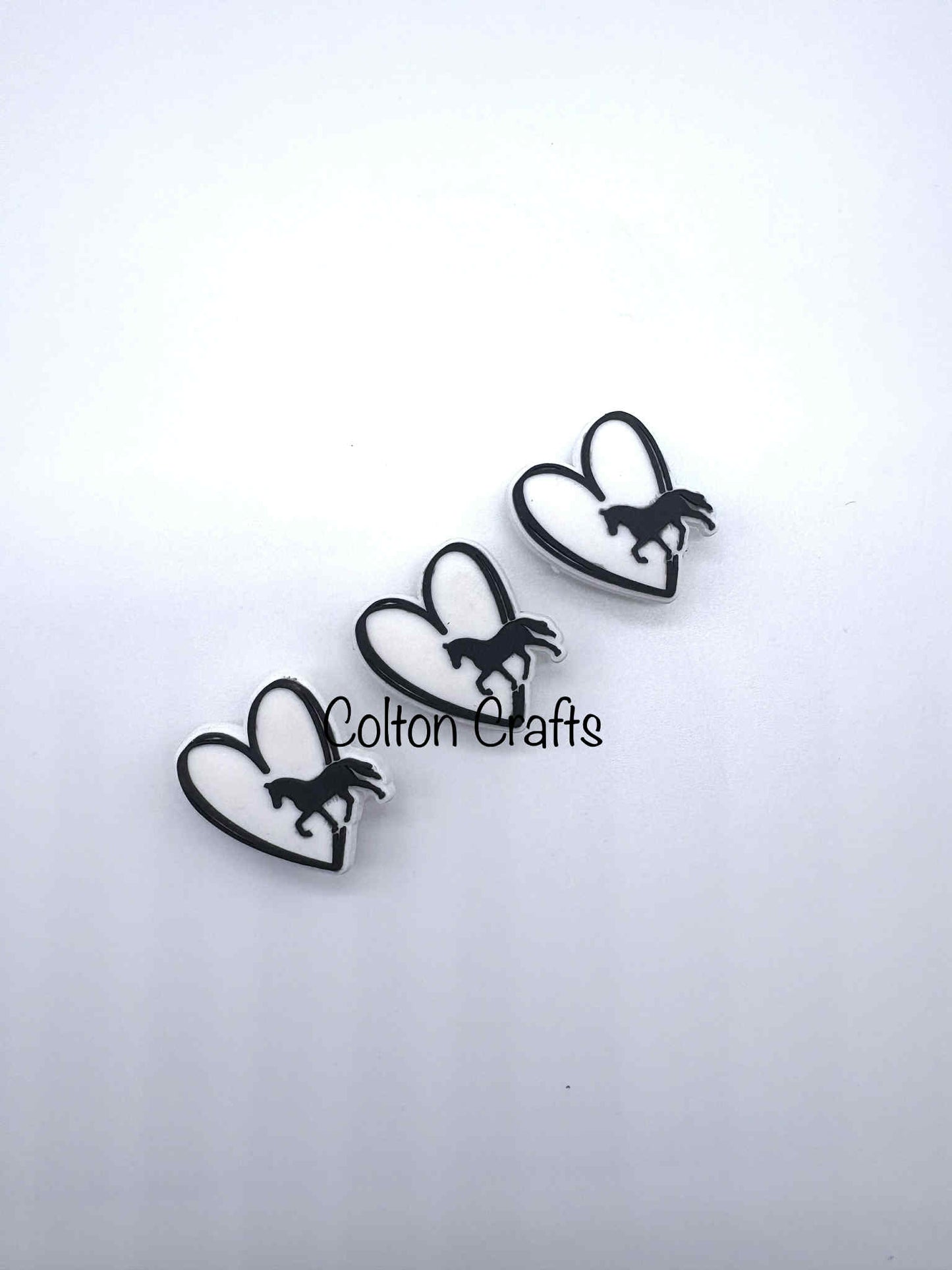 Horse in a Heart Shape Shoe Charm