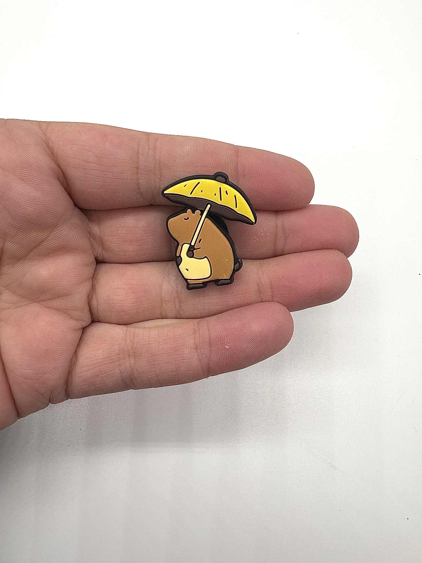 Capybara With Umbrella Shoe Charm