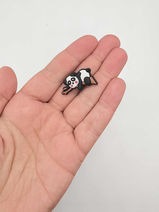 Panda Laying On Tree Shoe Charm