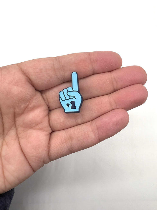 #1 Blue Finger Shoe Charm