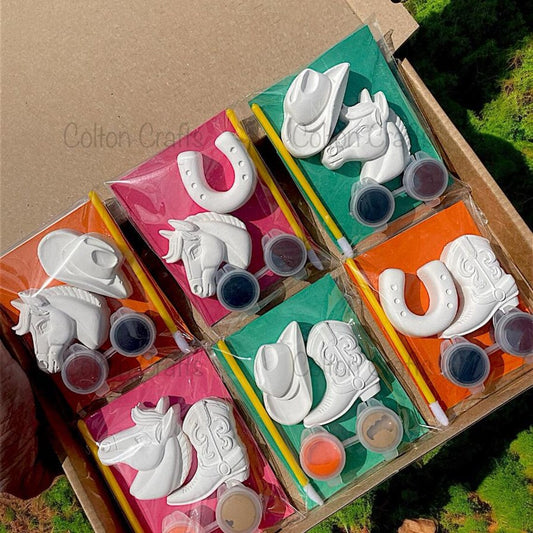 Western Theme Farm Party Bags with 2 paints each